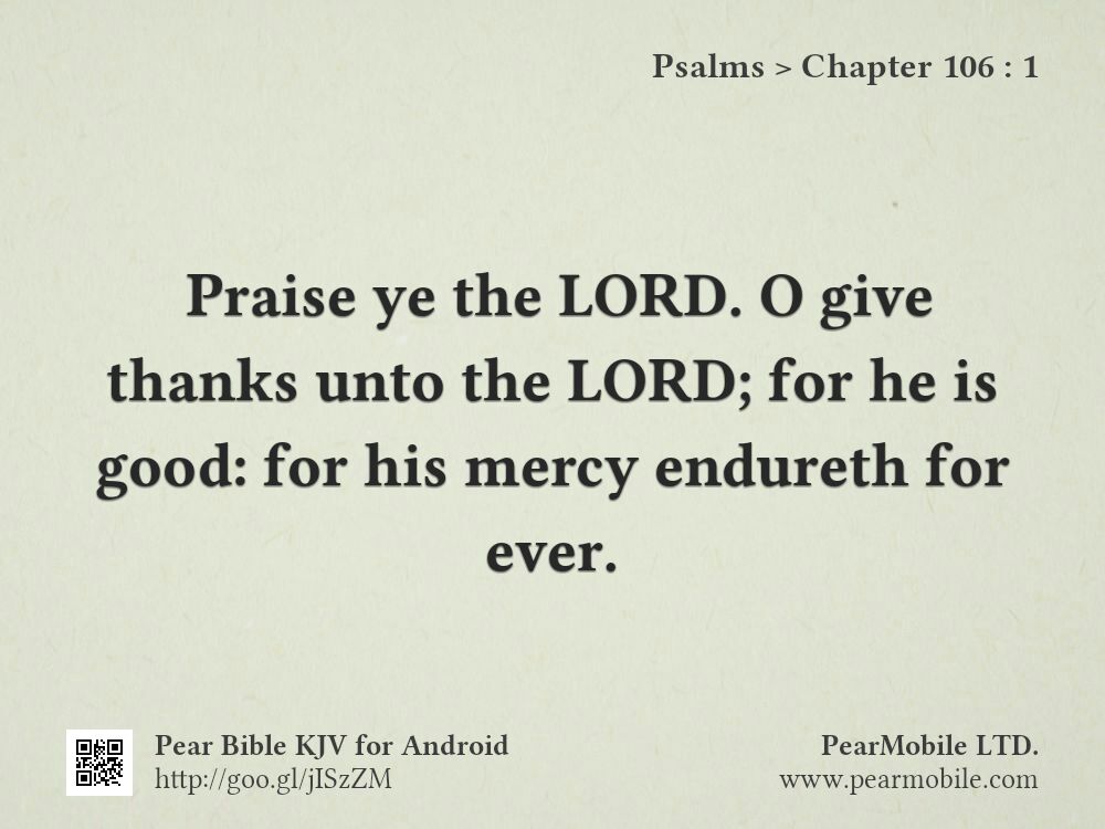 Psalms, Chapter 106:1
